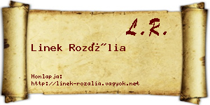 Linek Rozália névjegykártya