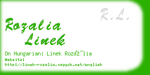 rozalia linek business card
